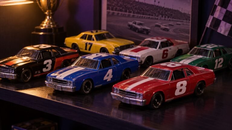 Illustrative collection of vintage stock car miniatures